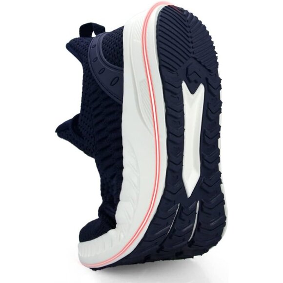 Men's Dark Blue Non Slip Lightweight Workout Breathable Mesh Fashion Sneakers - Picture 5 of 6